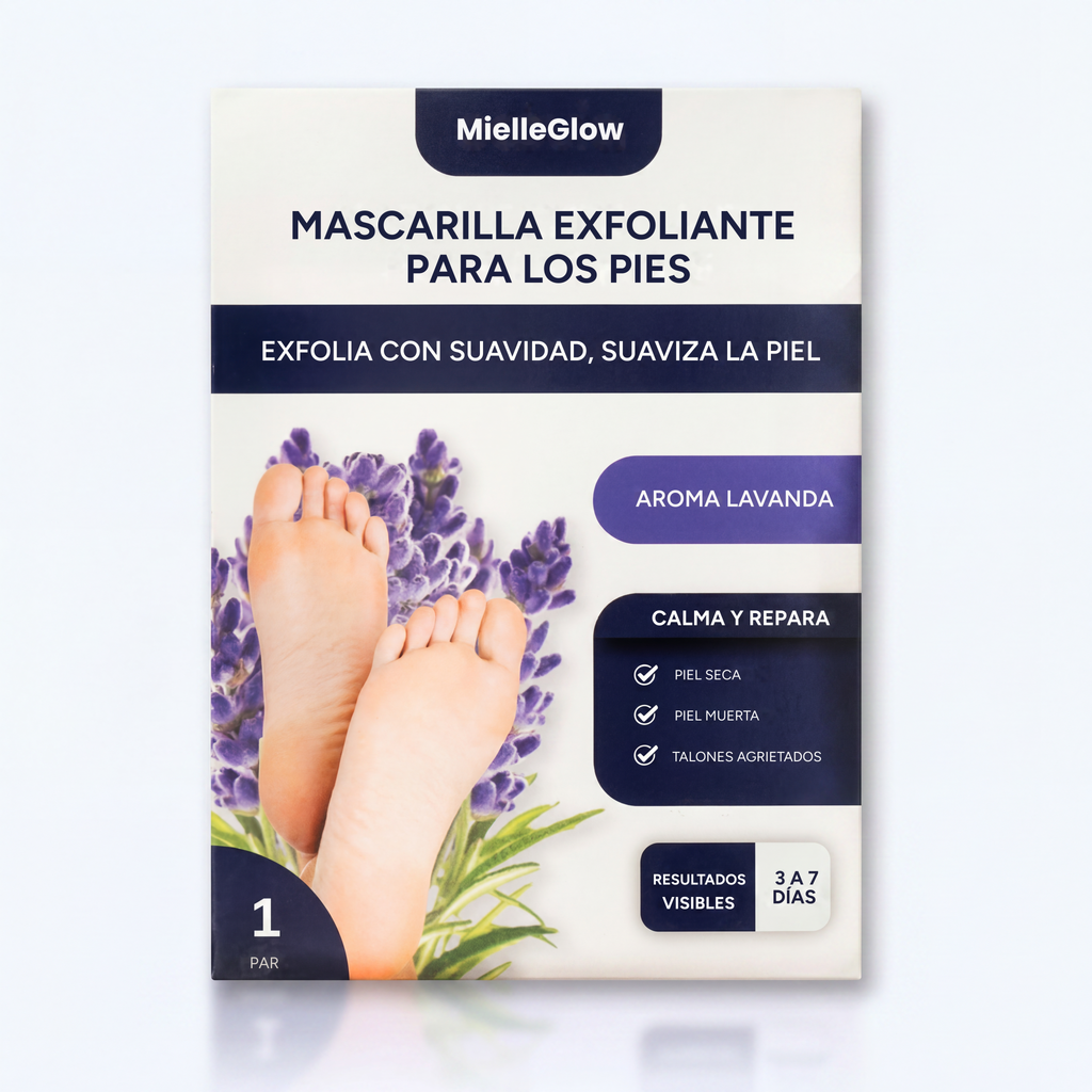 Mascarilla exfoliante para pies MielleGlow