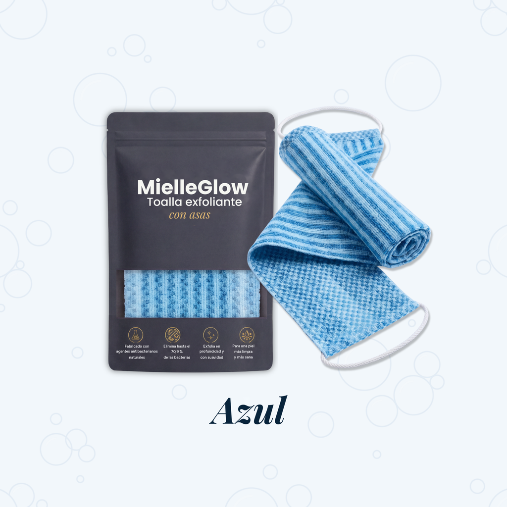 Toalla Exfoliante de Ducha Antibacteriana MielleGlow