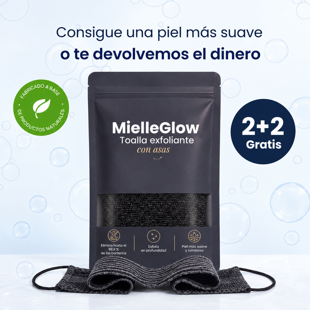 Toalla Exfoliante de Ducha Antibacteriana MielleGlow